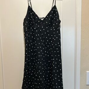Madewell Black Dress with White Dots